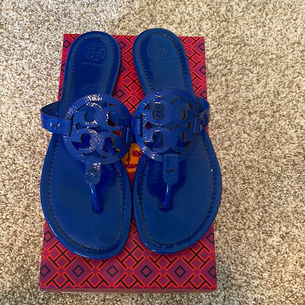 Tory Burch Miller Naplak, Nautical Blue size 10